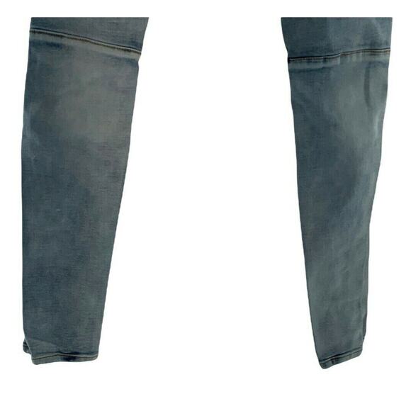 Dope Jeans Women Sz 28 Skinny Acid Wash Distressed Patches Side Leg Zipper Denim - Picture 8 of 12